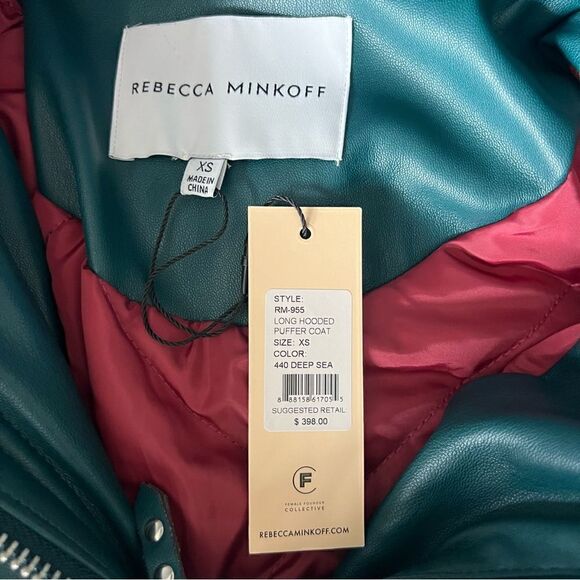REBECCA MINKOFF Long Hooded Puffer Coat Size XS. - Picture 12 of 13